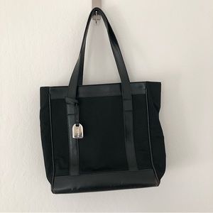 Vintage Gucci Canvas Tote Bag - Black
